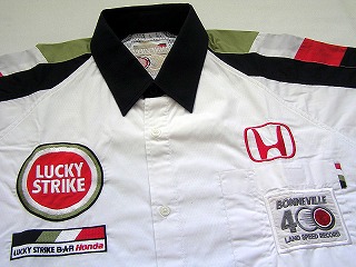 【美品】ラッキーストライク HONDA B•A•R F1 ピットシャツ