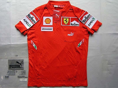 F1メモラビリア ＞ クルー ＞ ウエア `09 ＞ 2008 フェラーリ ポロシャツ フル メッシュ